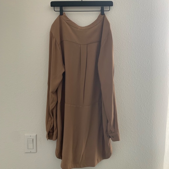 LUSH Split Neck Shirt Dress. - Picture 3 of 3